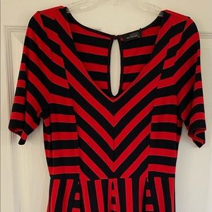 The Limited Navy and Red Dress